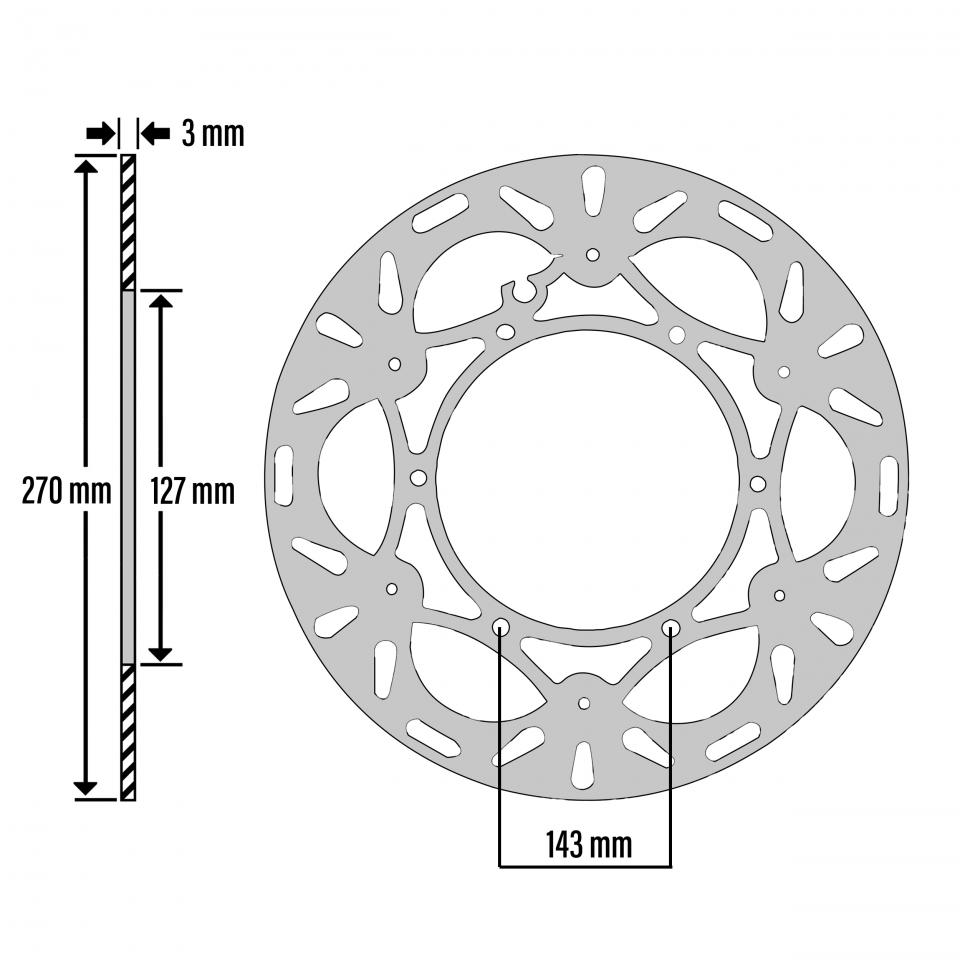 Disque de frein avant Newfren pour Moto KTM 125 EXC SIX DAYS 2001 à 2016 Neuf