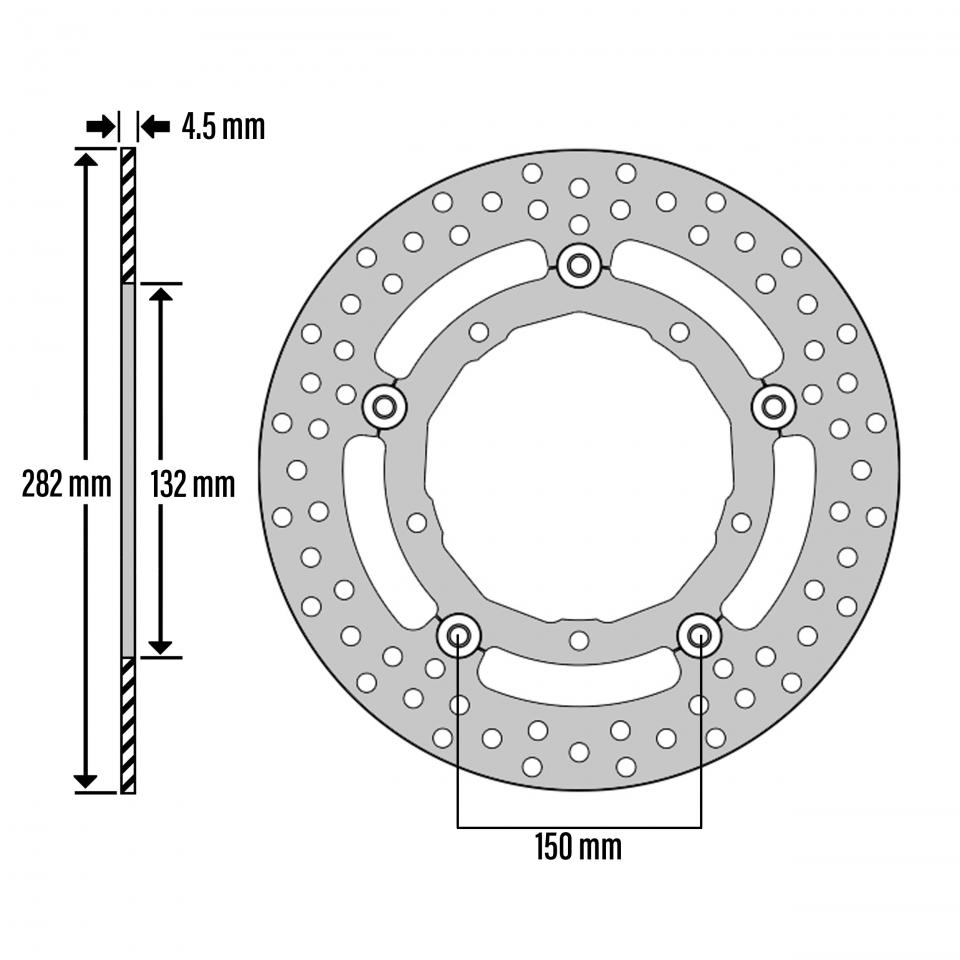 Disque de frein avant Newfren pour Moto Yamaha 700 MT-07 2014 à 2020 Neuf