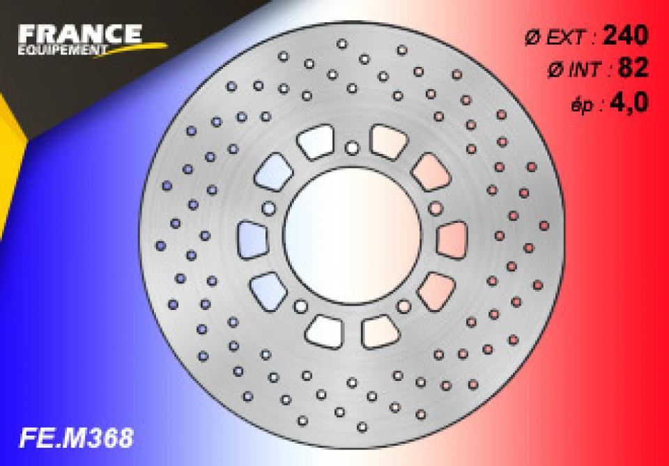 Disque de frein avant France Equipement pour Scooter MBK 125 XC Flame X 2007 à 2018 240X82X4mm / M368 Neuf