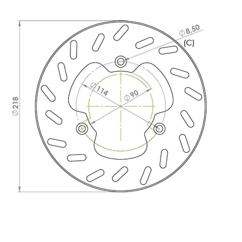 Disque de frein arrière NG Brakes pour Moto Rieju 50 MRT 2009 à 2017 Neuf