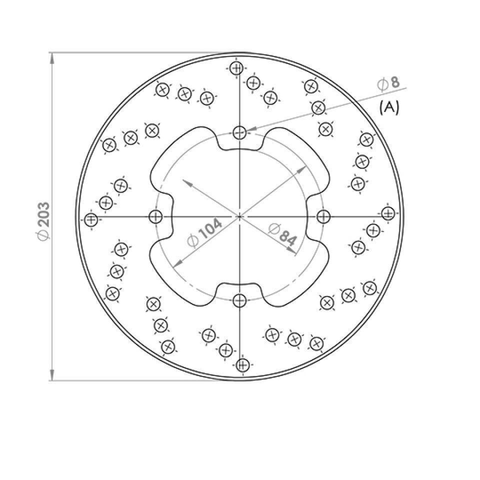 Disque de frein arrière NG Brakes pour Moto MBK 50 X-Power 1993 à 2005 Neuf