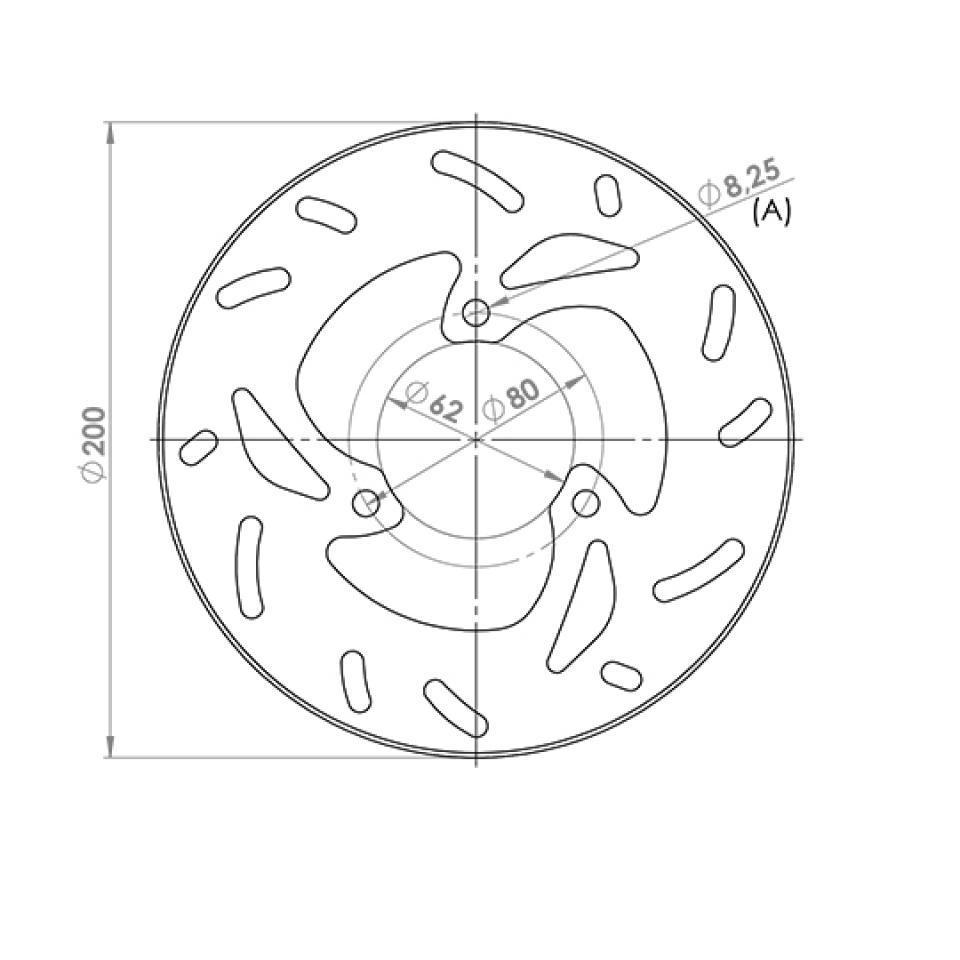 Disque de frein arrière NG Brakes pour Moto Rieju 50 Spike Après 2007 Neuf