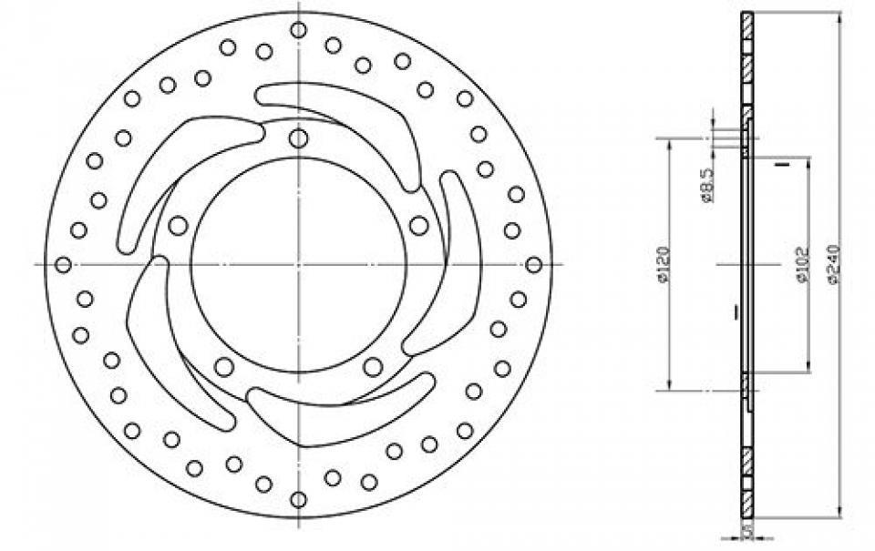 Disque de frein arrière Sifam pour Scooter Piaggio 125 Medley Abs Iget S 2016 à 2022 AR Neuf