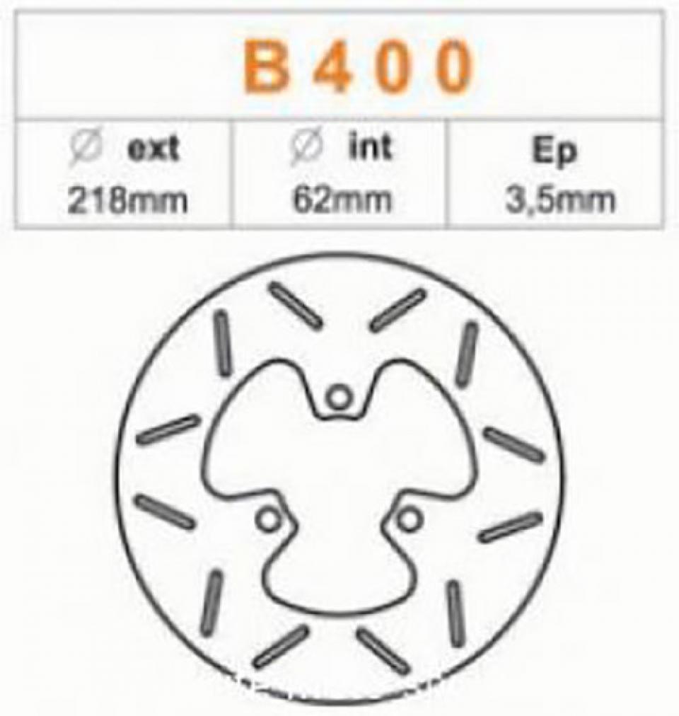 Disque de frein arrière France Equipement pour moto Derbi 50 Senda Ø218x62x3.5mm / FE.B400 Neuf