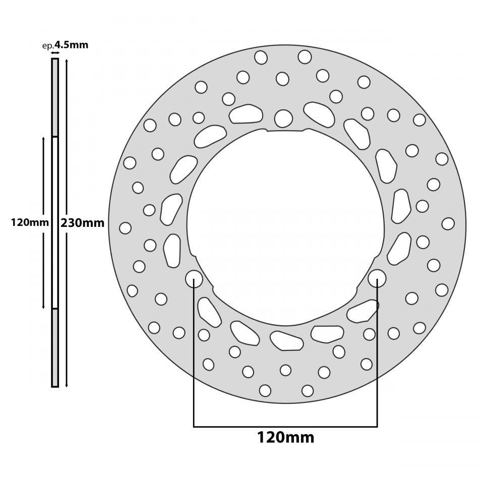 Disque de frein arrière P2R pour Scooter Yamaha 125 Gpd A N-Max Après 2015 Neuf