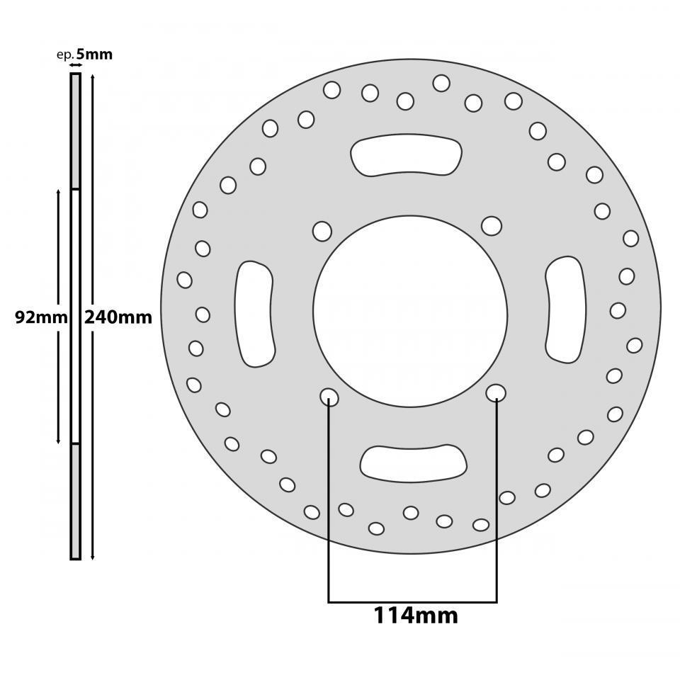 Disque de frein arrière P2R pour Scooter Yamaha 125 X-Max 2006 à 2013 Neuf