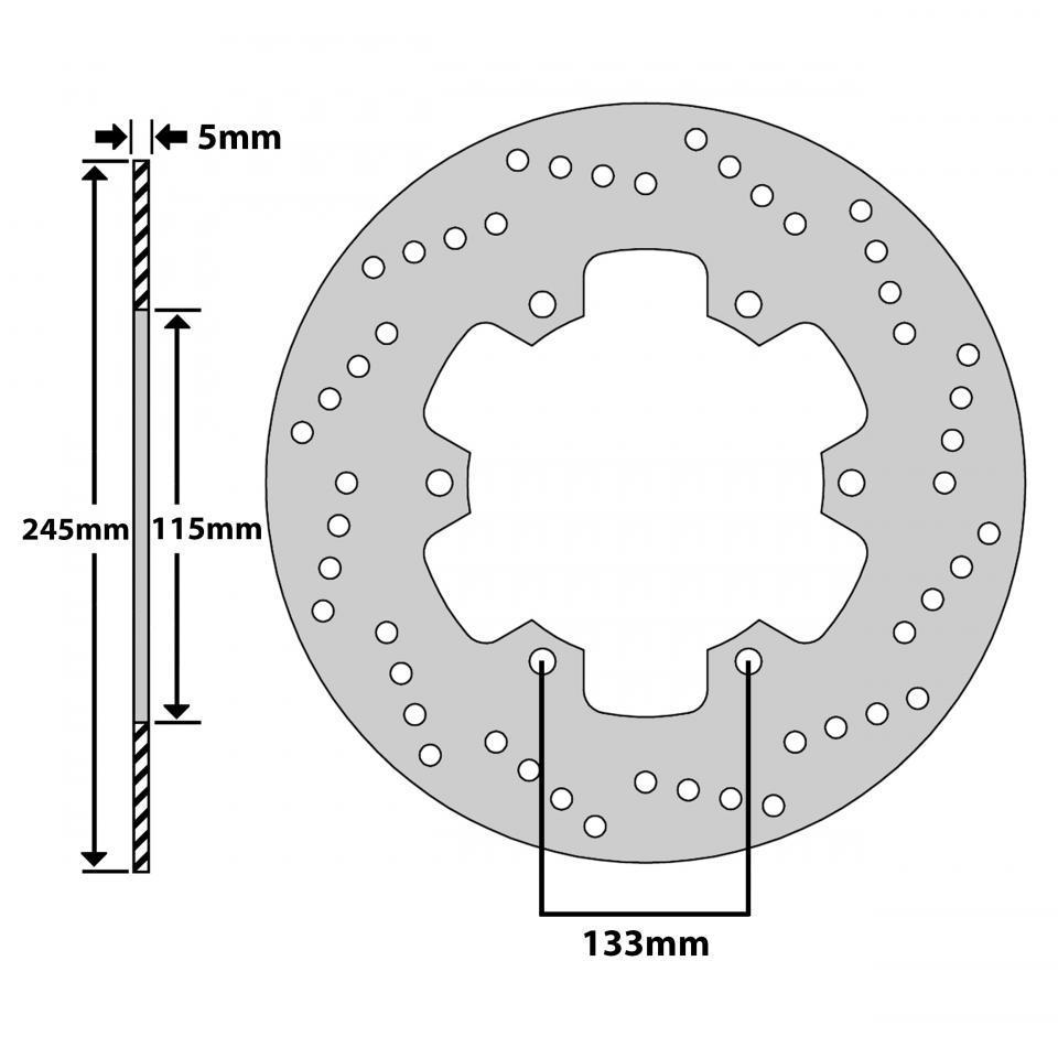 Disque de frein arrière Newfren pour Moto Yamaha 900 TDM 2002 à 2012 Neuf