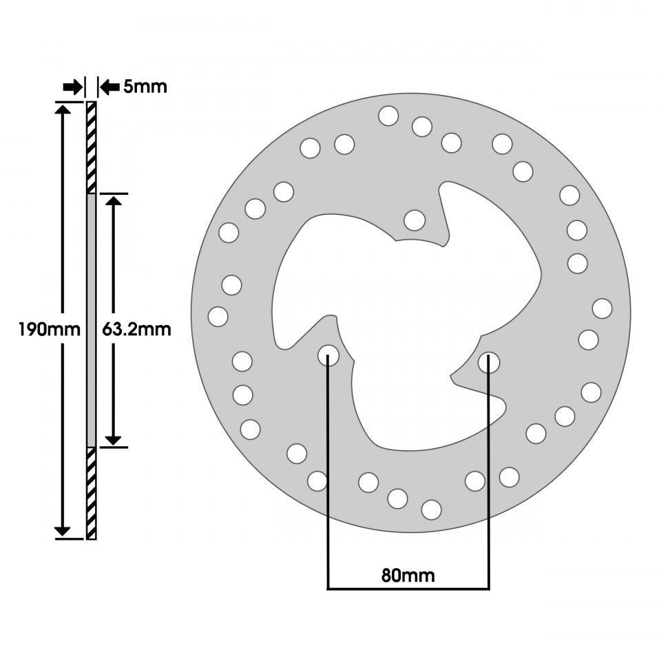 Disque de frein arrière Newfren pour Scooter Yamaha 150 Majesty 2001 à 2002 Neuf