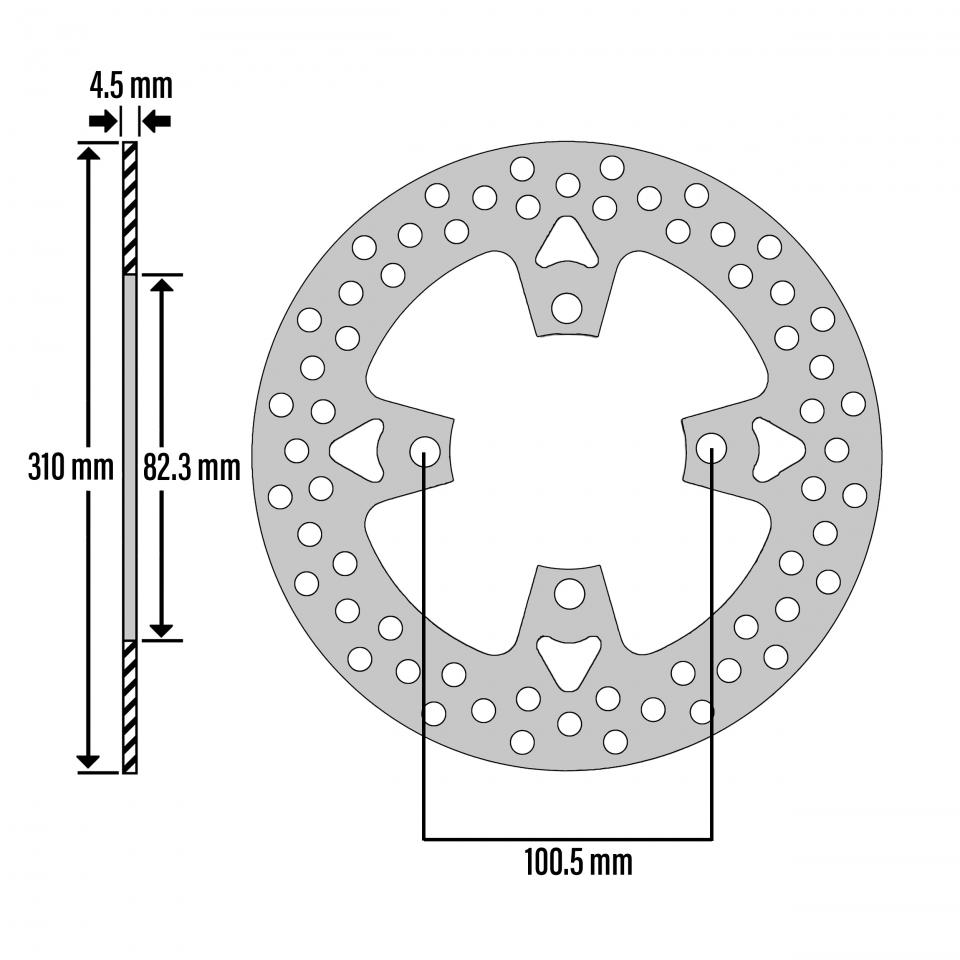 Disque de frein arrière Newfren pour Moto Triumph 675 DAYTONA TRIPLE R 2013 à 2016 Neuf
