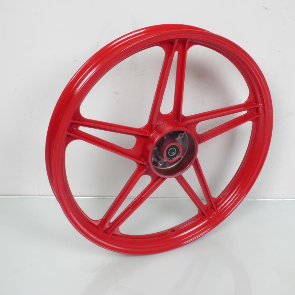 Jantes à bâtons rouge 17x1.6 pouces type Bernardi pour mobylette Peugeot 103