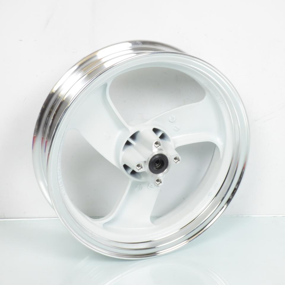 Jante avant TNT 13x3 pouces pour scooter MBK 50 Spirit Neuf blanc et chrome