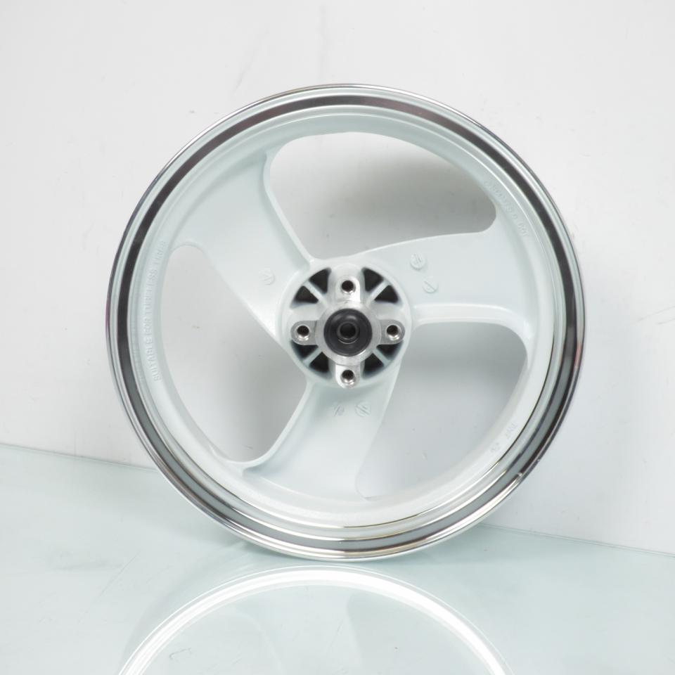Jante avant TNT 13x3 pouces pour scooter MBK 50 Spirit Neuf blanc et chrome