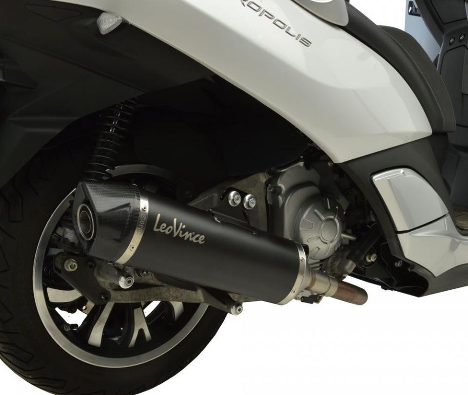 Silencieux d échappement Leovince pour Scooter Peugeot 400 Metropolis I 2013 à 2016 Nero Inox 14019 homologué Neuf