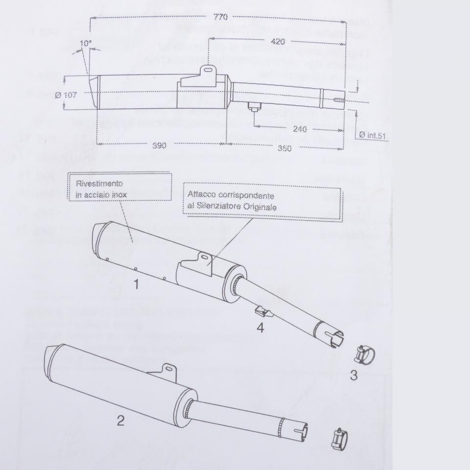 Silencieux d échappement SITO pour moto Suzuki 750 GSX-F GR78A 1989 à 1997 1305