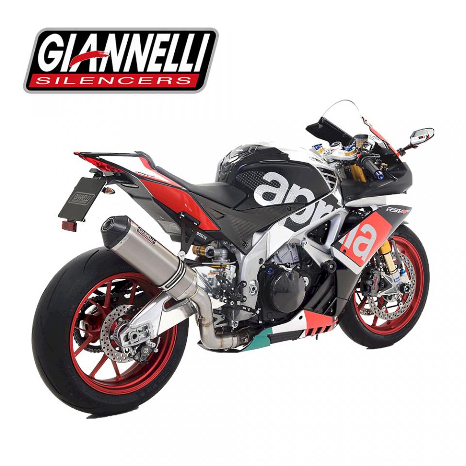 Silencieux d échappement GIANNELLI pour Moto Aprilia 1000 Tuono V4R 2011 à 2013 Neuf