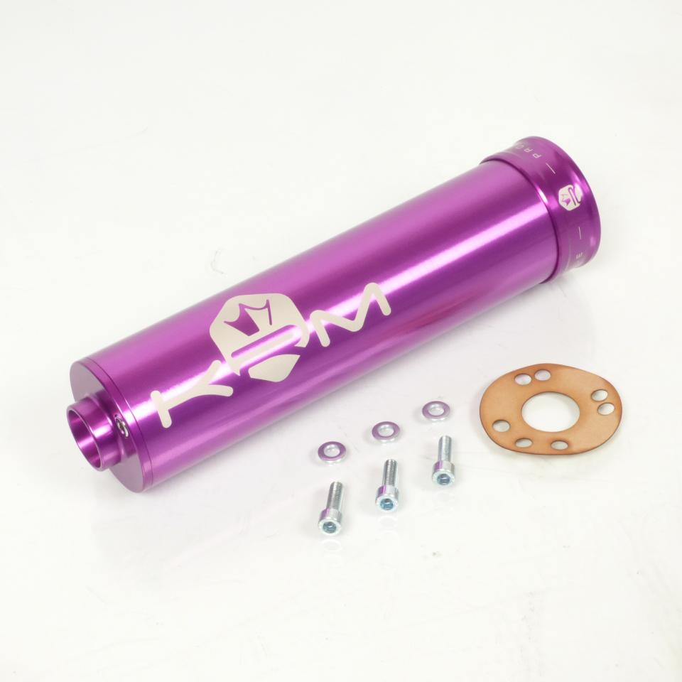 Silencieux cartouche de pot d'échappement KRM alu Full Violet pour moto 50/70cc