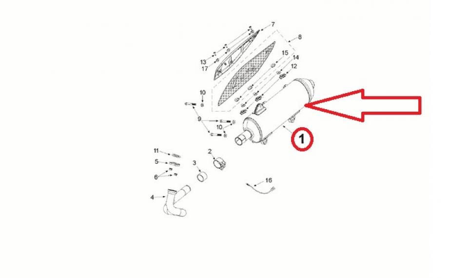 Silencieux échappement pour scooter Peugeot 400 METROPOLIS EU5 1179821714 797420