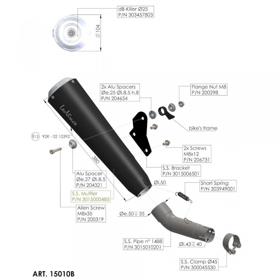 Silencieux d échappement Leovince pour Auto Neuf
