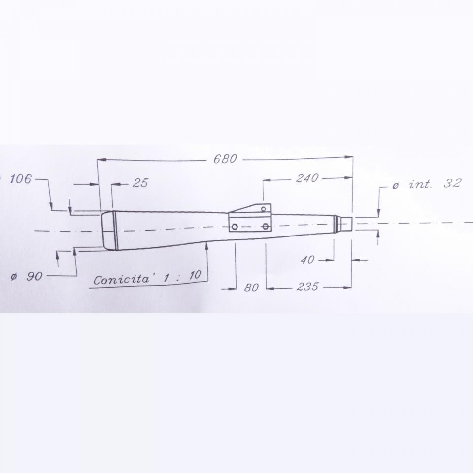 Silencieux d échappement SITO pour Moto Moto Guzzi 350 V35 1977 à 1979 1224 Neuf