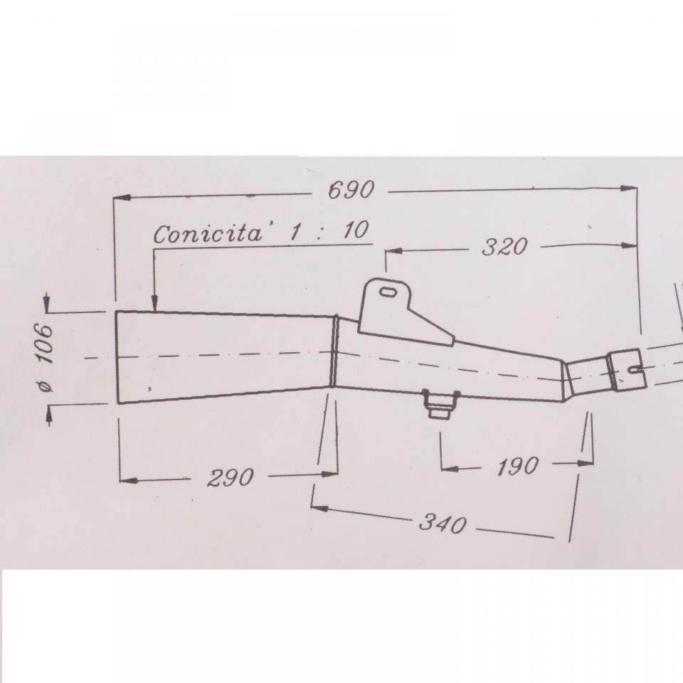 Silencieux d échappement SITO pour Moto Yamaha 400 XS 1252 Neuf