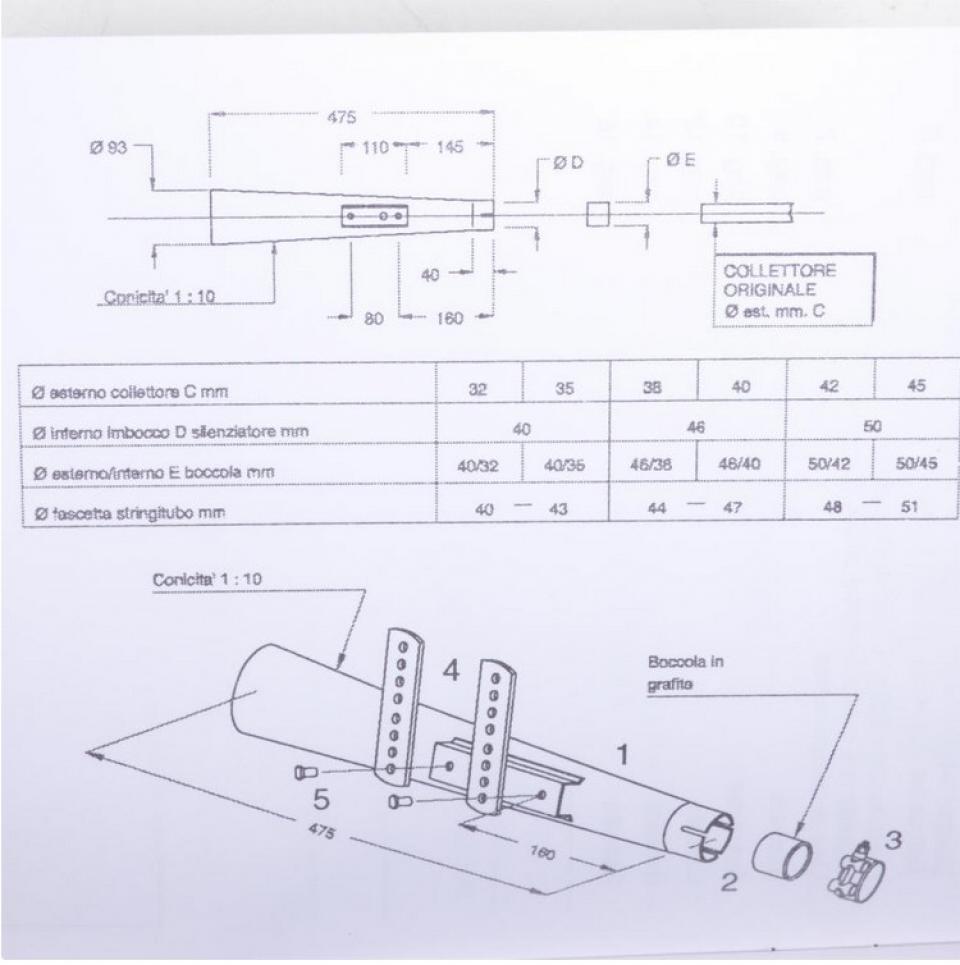 Silencieux d échappement SITO pour moto 1294D32 Neuf