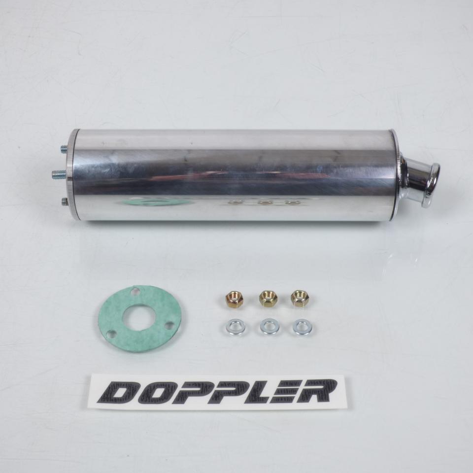 Silencieux d échappement Doppler pour Mobylette MBK 50 51 ER1 aluminium Neuf