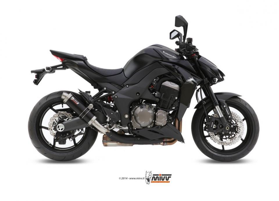 Double silencieux d'échappement Mivv Gp black pour moto Kawasaki Z 1000 SX 2014-2016