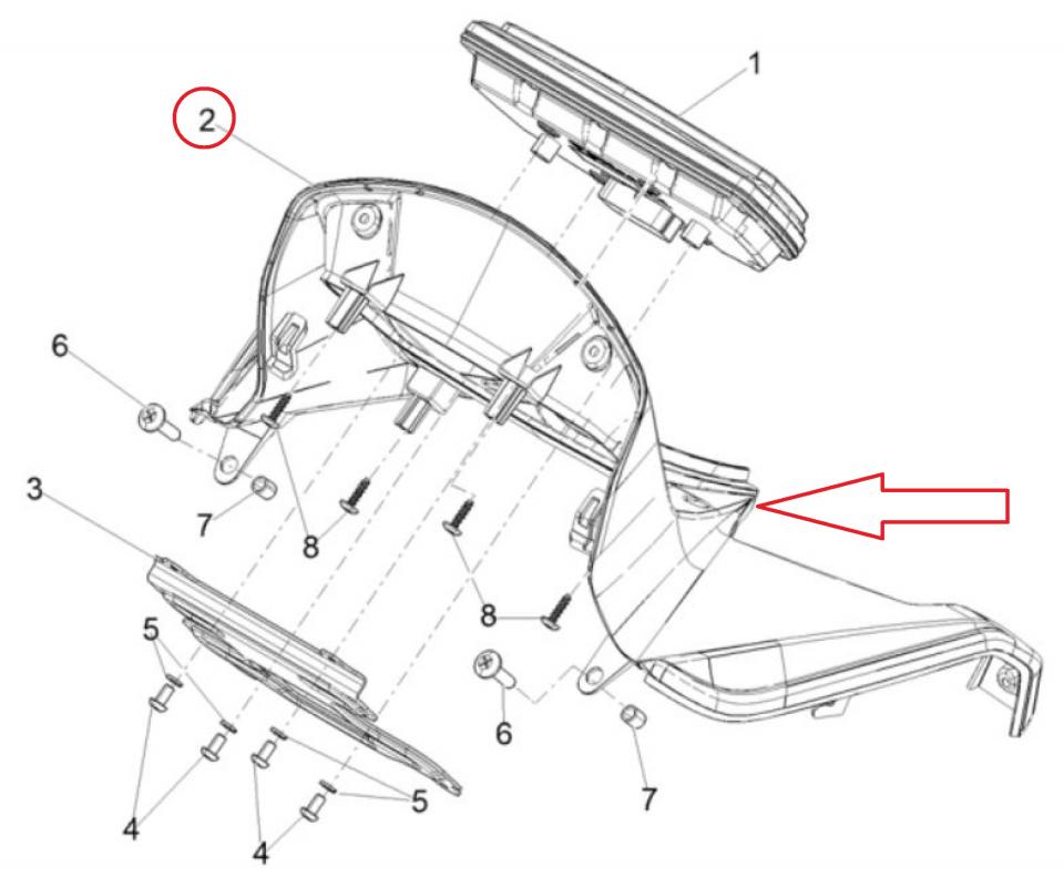 Entourage de compteur pour scooter Aprilia 50 SXR 2021 à 2022 1B007718 Neuf