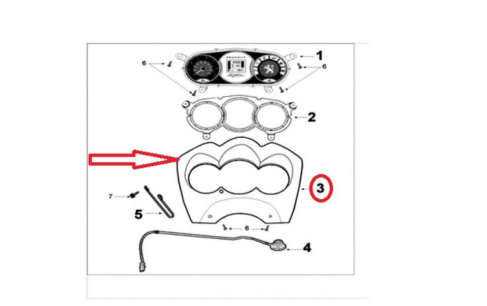 Entourage de compteur pour scooter Peugeot 50 Citystar 2014-17 1177817649 Neuf
