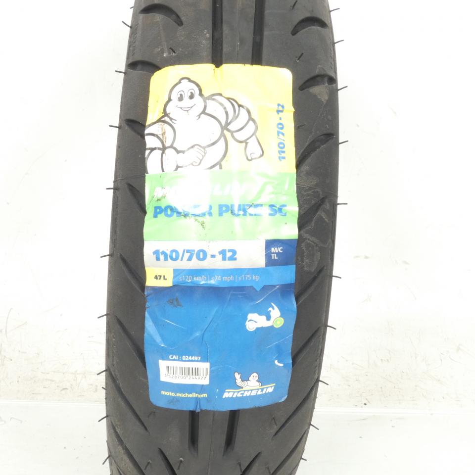 Pneu 110-70-12 Michelin pour Scooter MBK 125 Nxc Flame X 2004 à 2015 AV Neuf