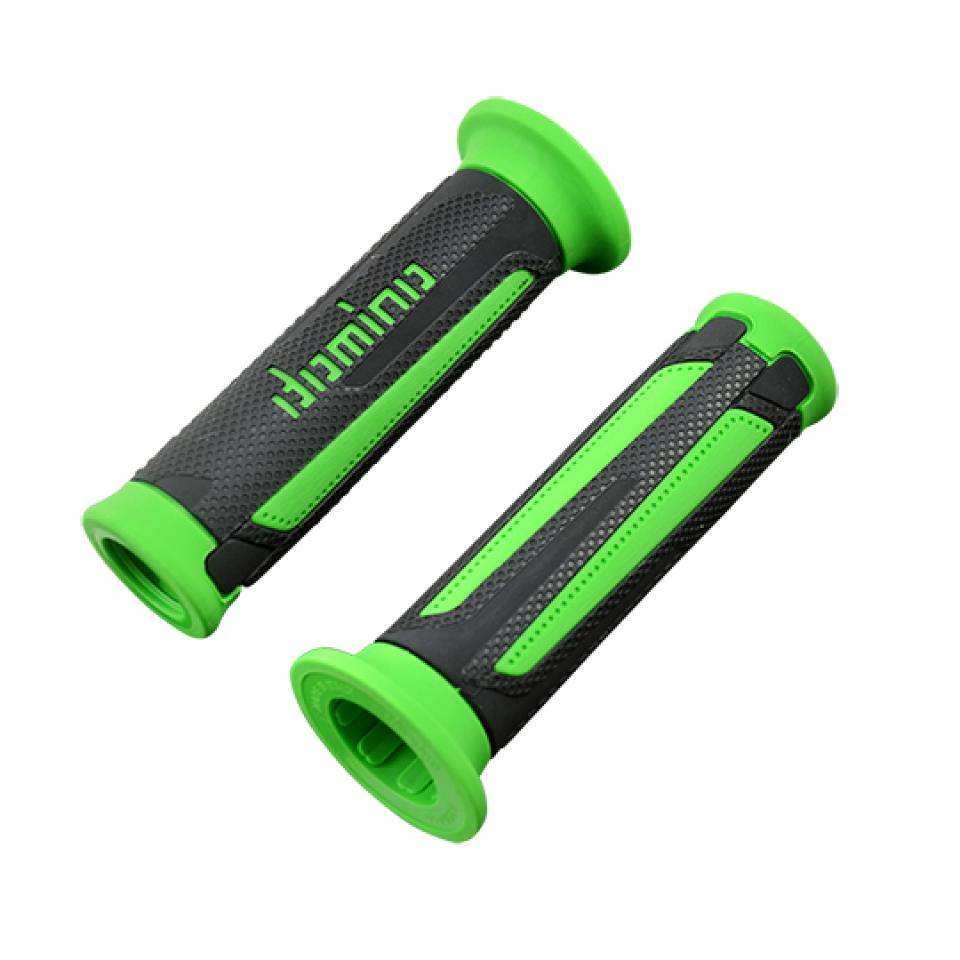 Poignée embout ouvert Domino A350 Turismo noir vert pour moto scooter Neuf