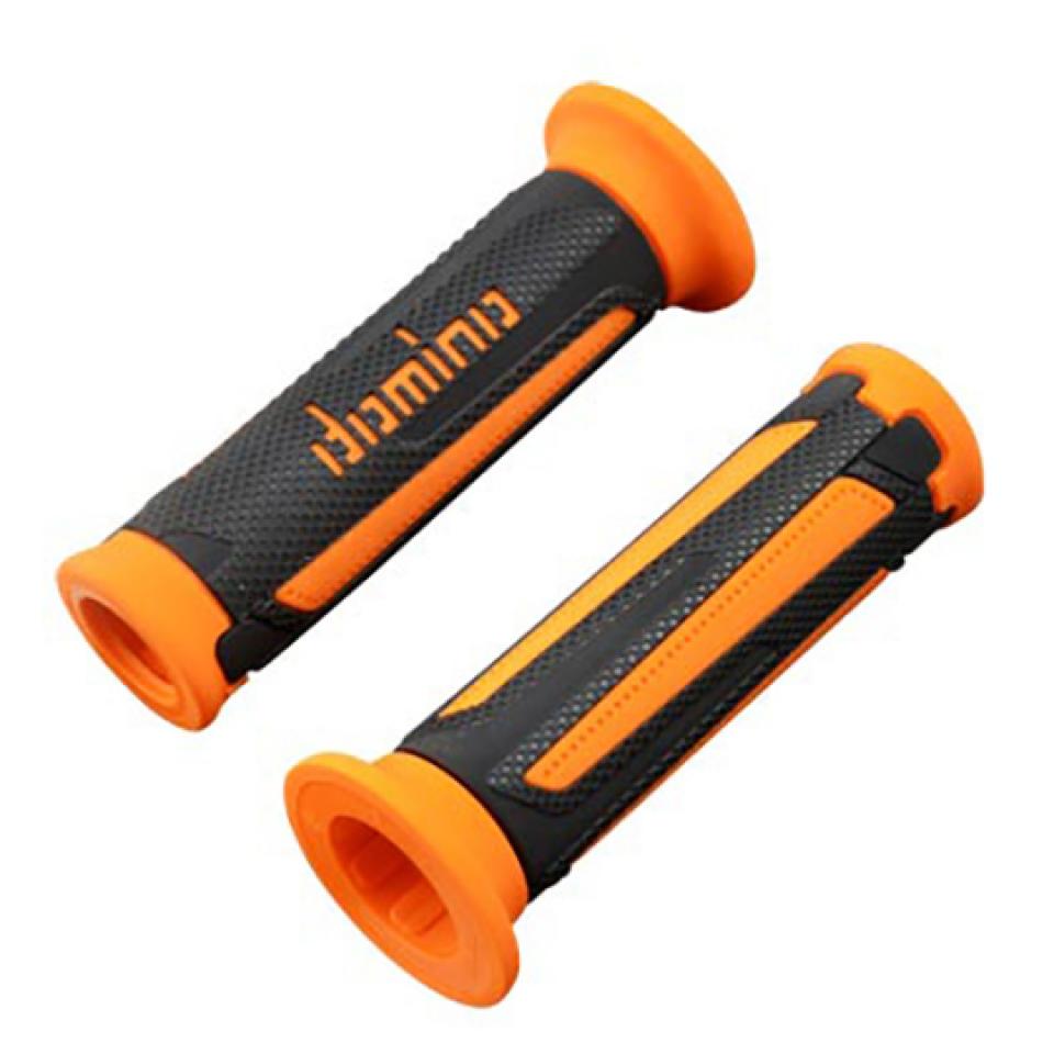 Poignée embout ouvert Domino A350 Turismo noir orange pour moto A35041C4570C7-0 Neuf