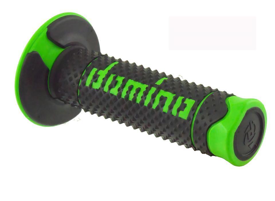 Poignée noire et verte Ø22/24mm Domino Full Grip A26041C5240A7-0 pour moto 50 à boite