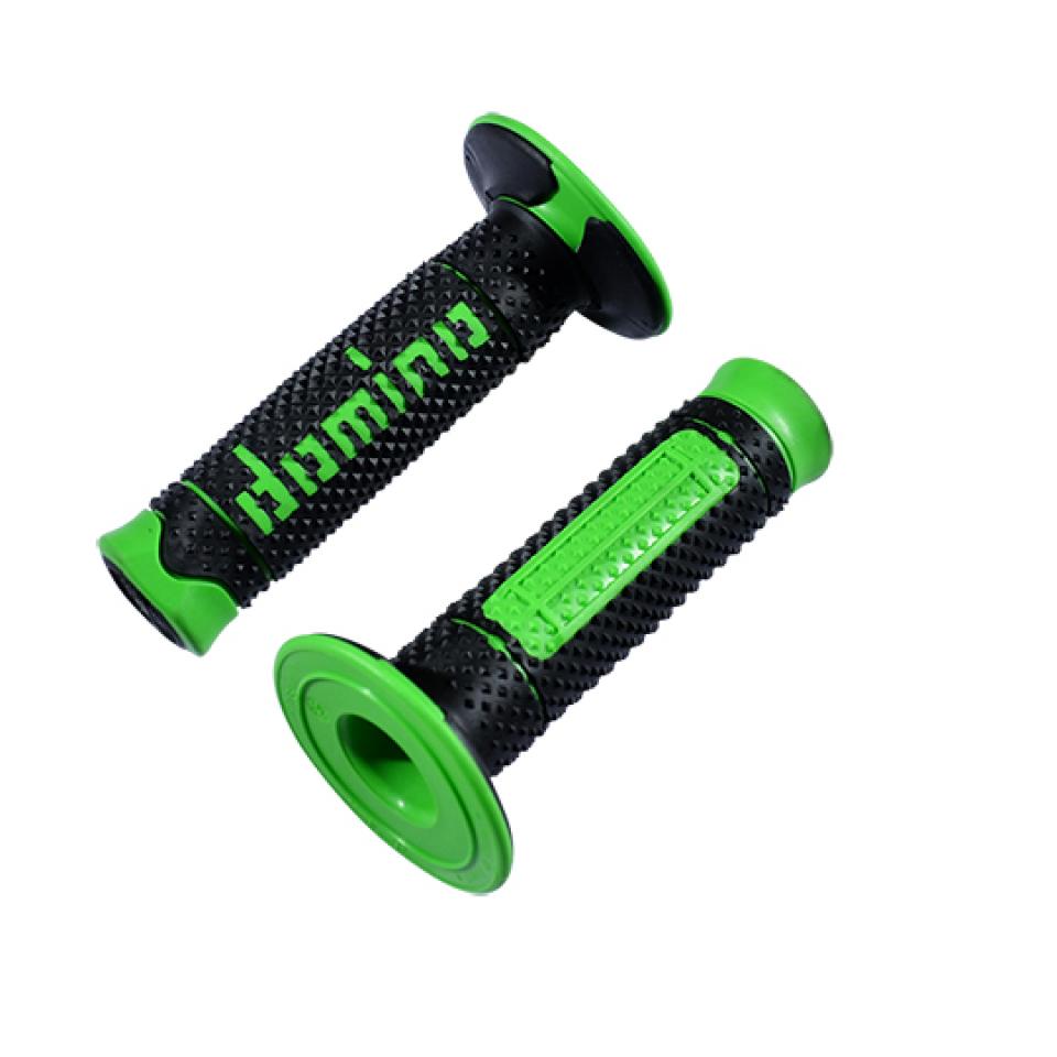 Poignée noire et verte Ø22/24mm Domino Full Grip A26041C5240A7-0 pour moto 50 à boite