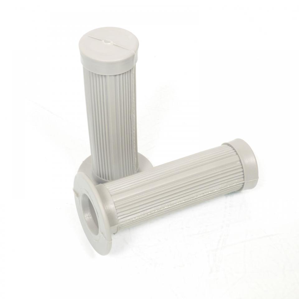 Paire de poignées grise Ø22mm L100mm type magura vintage pour moto cyclo mobylette