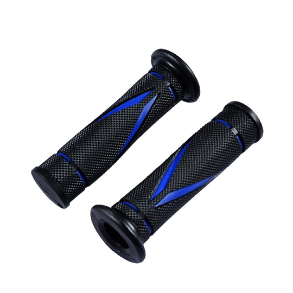 Paire de poignée Tun'R Roader noir et bleu Neuf Ø22mm pour moto scooter deux roues