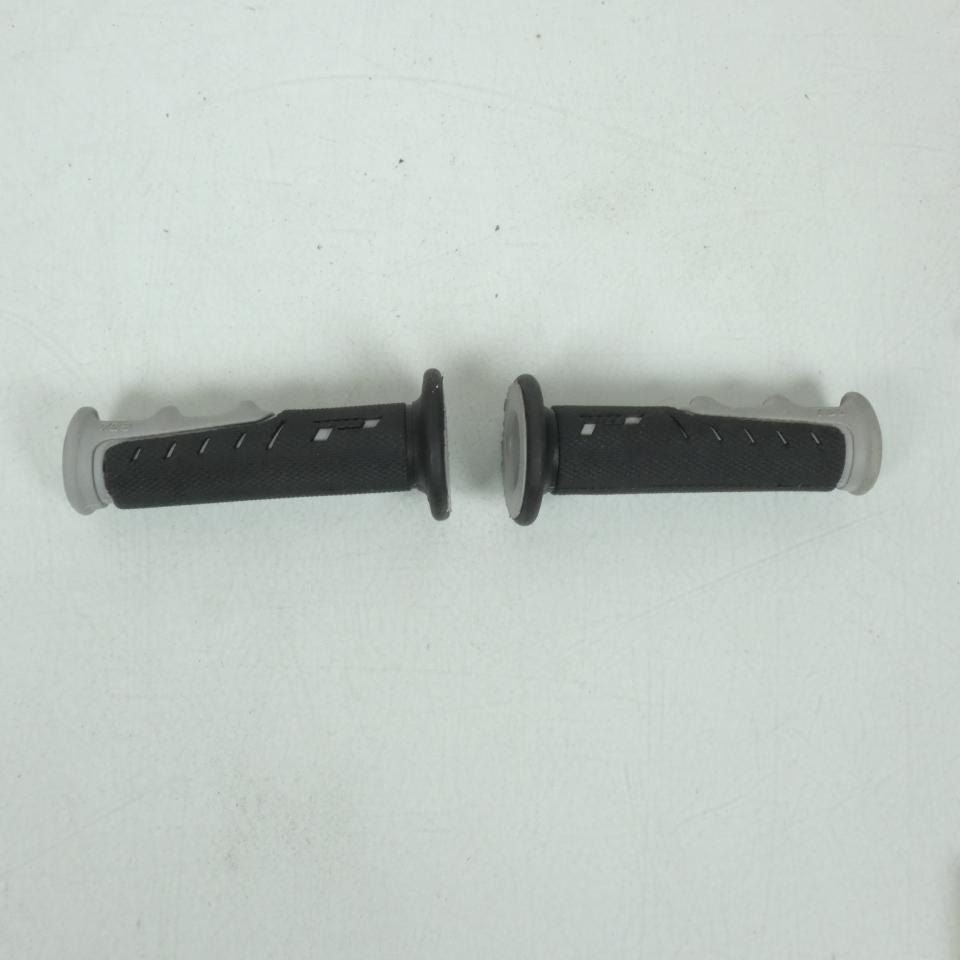 Paire de poignée Ø20mm Ø24mm bicolore noir gris Sifam pour moto POI4001G Neuf