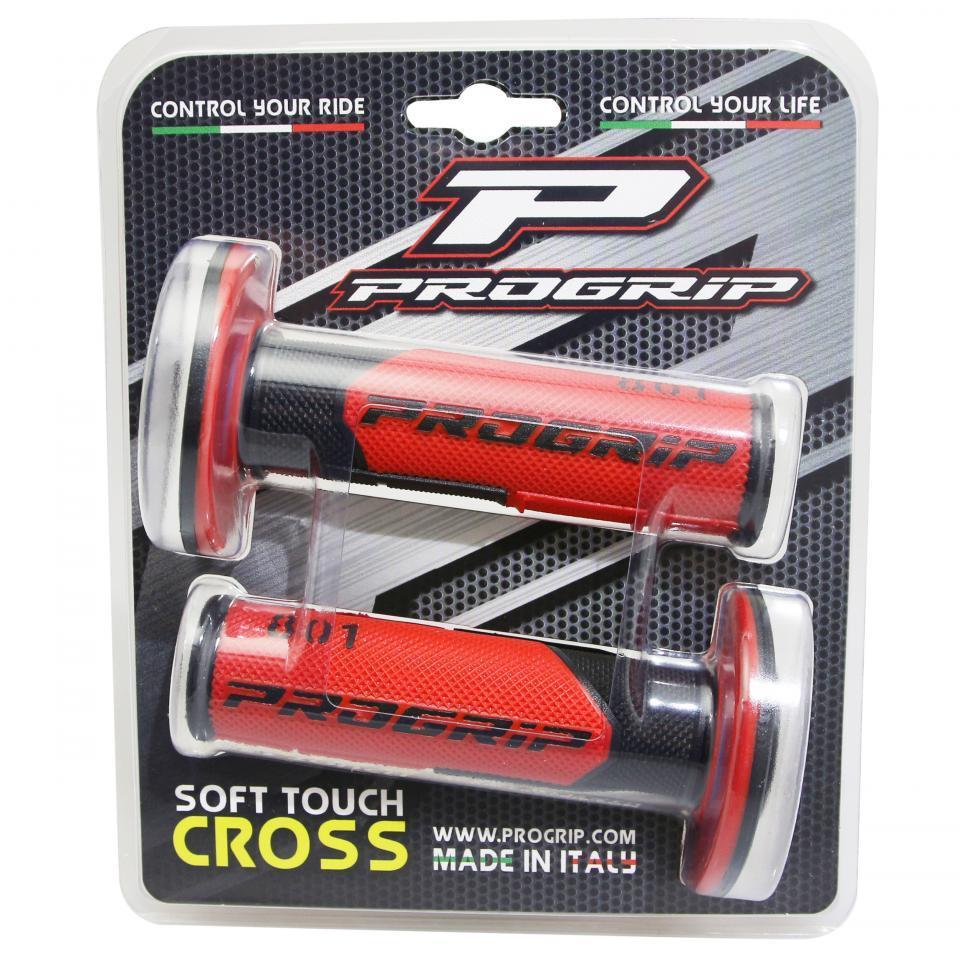 Poignée ProGrip off road 801 noir rouge pour moto enduro cross TT Ø22mm Neuf