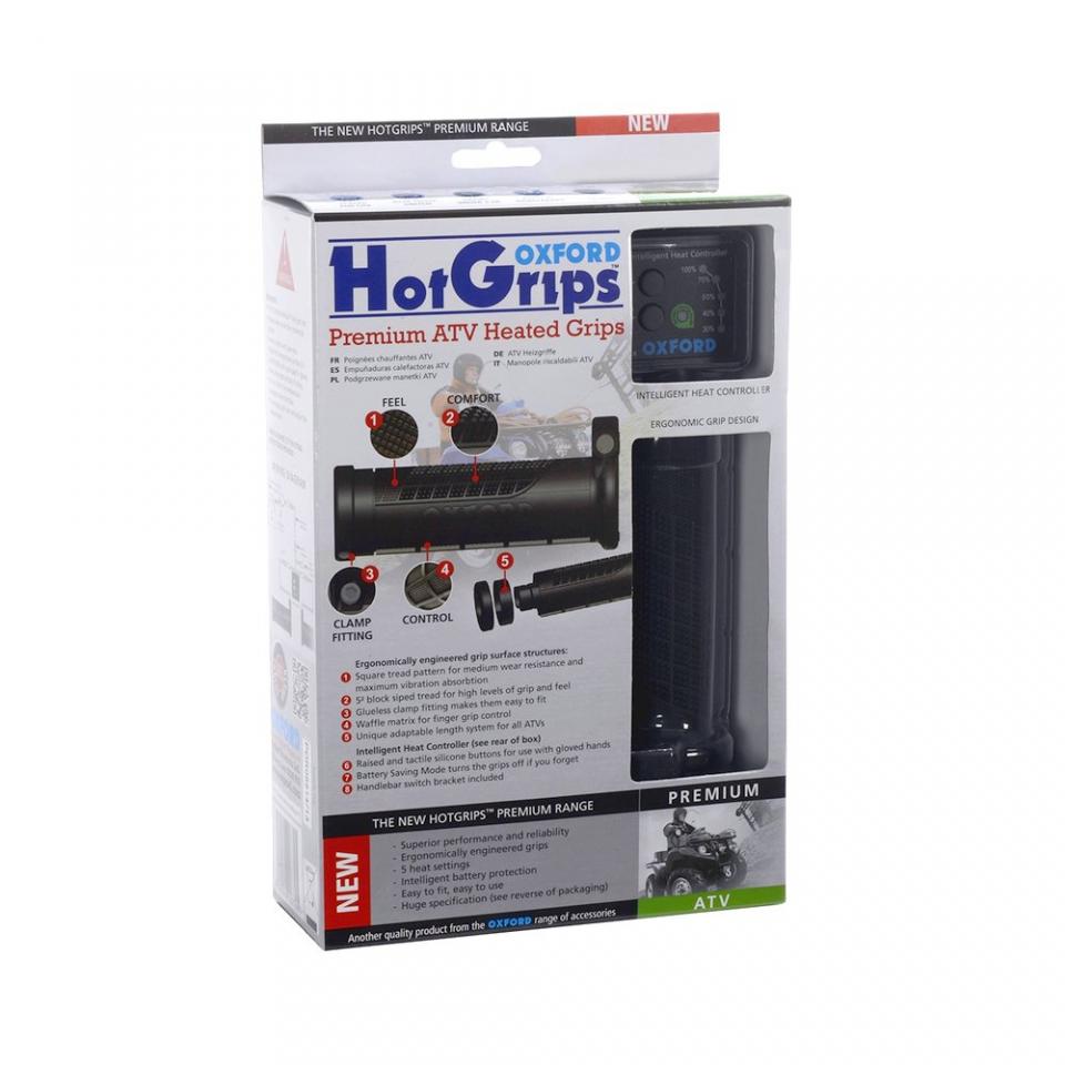 Kit poignée chauffante Oxford Hot Grips Premium ATV Heated Grips pour quad Neuf