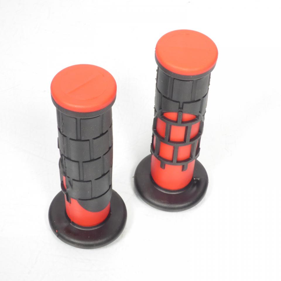 Poignée rouge et noir BIHR pour moto pour guidon 22/24mm  Neuf