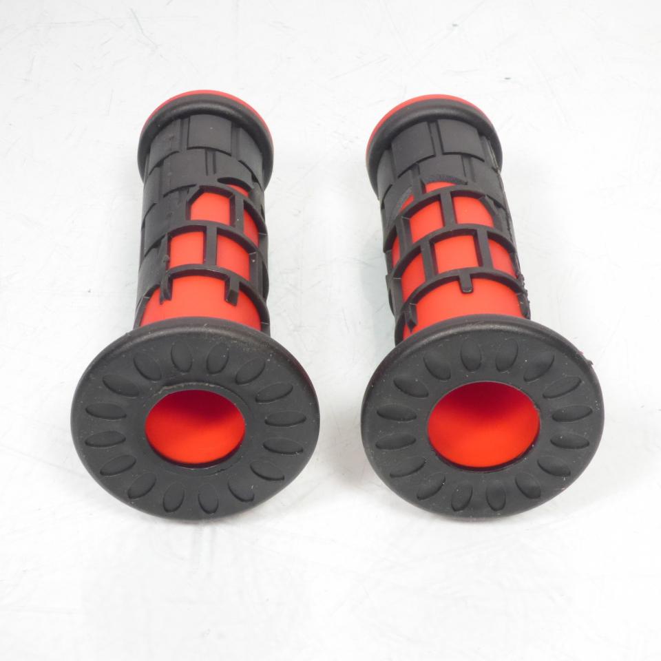 Poignée rouge et noir BIHR pour moto pour guidon 22/24mm  Neuf