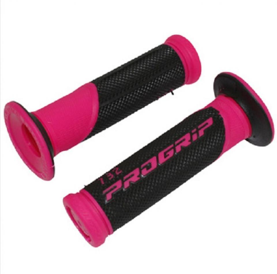 Paire de poignée noir fuchsia rose ProGrip Road 732 pour moto scooter 50 à boite