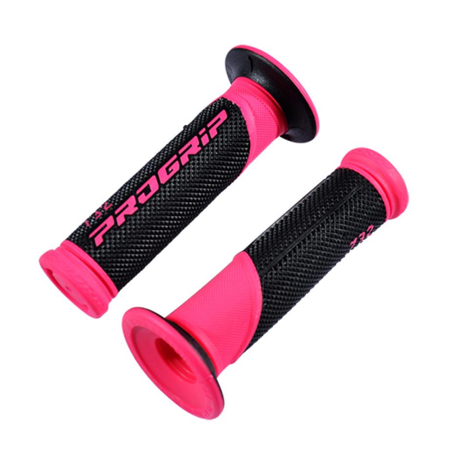 Paire de poignée noir fuchsia rose ProGrip Road 732 pour moto scooter 50 à boite