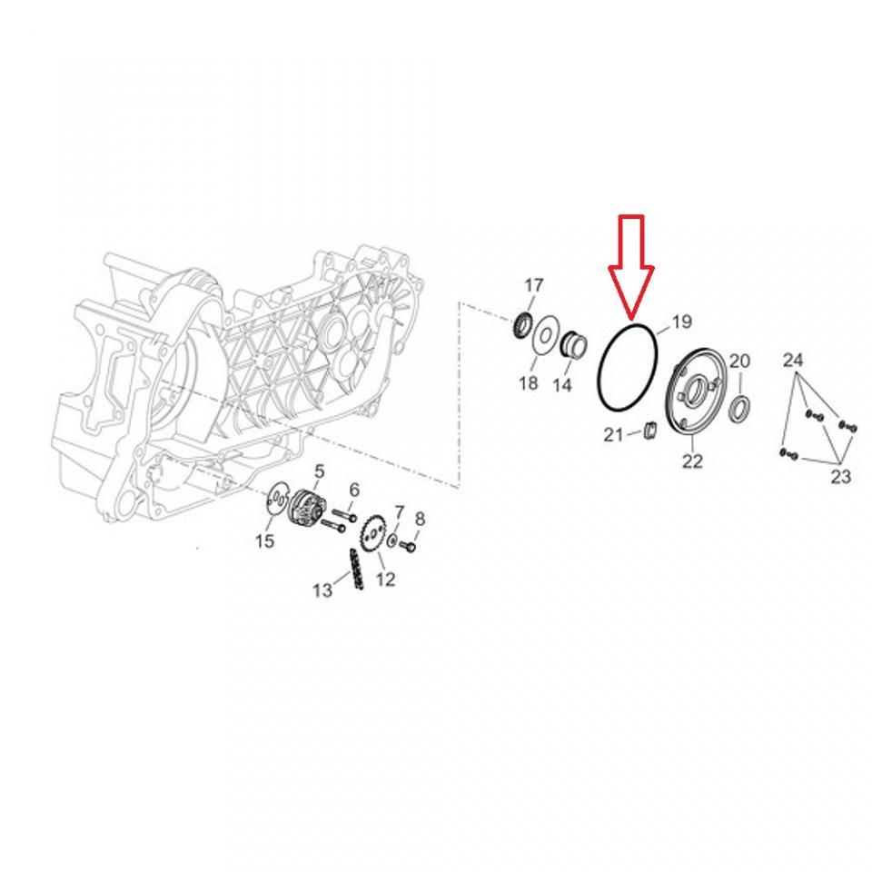 Joint moteur origine pour scooter Piaggio 125 Liberty 2001-2015 825620 Neuf
