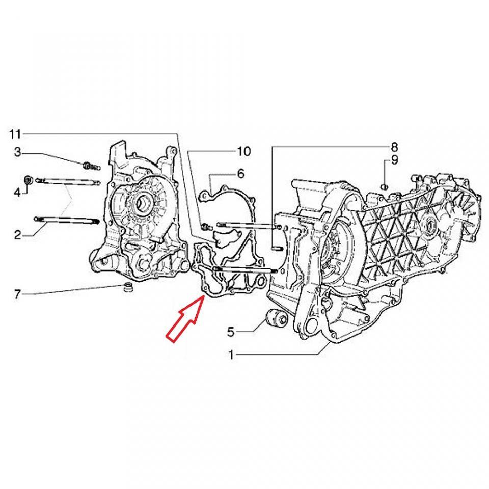 Joint moteur origine pour scooter Piaggio 180 Super Hexagon 1999-2001 487382 Neuf