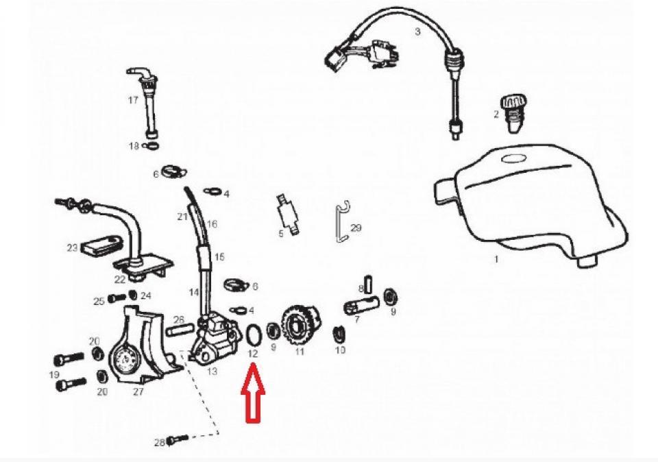 Joint moteur origine pour Moto Derbi 50 Senda 00H03701041 Neuf