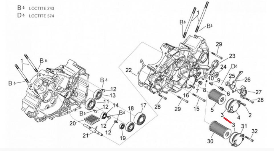 Joint couvercle filtre à huile pour moto Aprilia 1000 RSV 1998 à 2009 AP0650500