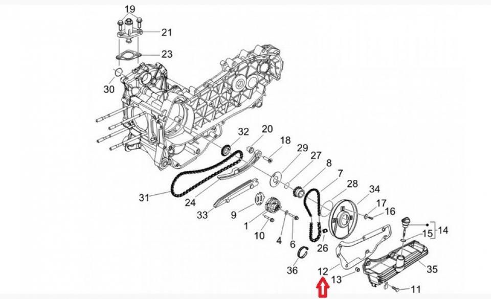 Joint moteur origine pour Scooter Piaggio 250 X9 830128 Neuf