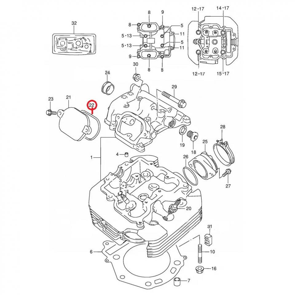 Joint moteur origine pour moto Suzuki 650 DR 1996 à 2009 11177-44B01-000 Neuf