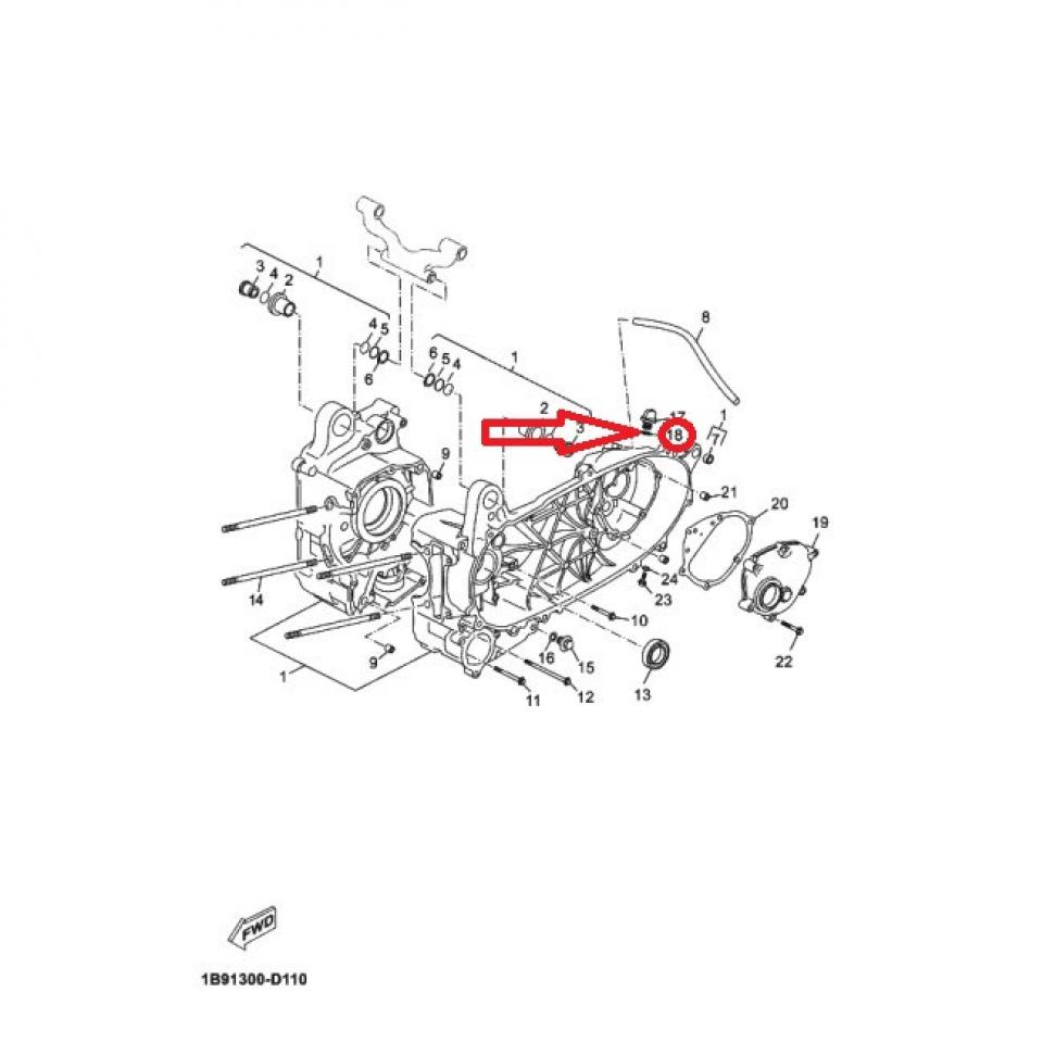 Joint torique pour scooter Yamaha 50 WHY 93210-14X01 14x18x2.3mm Neuf